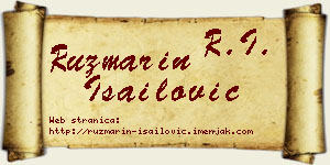 Ruzmarin Isailović vizit kartica